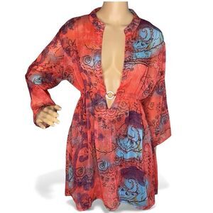 Creations Swim Cover Colorful Orange Red Blue Purple Size L/XL